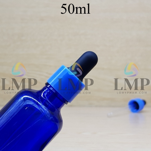 Chai tinh dầu nắp bóp khoen nhựa trơn 50ml