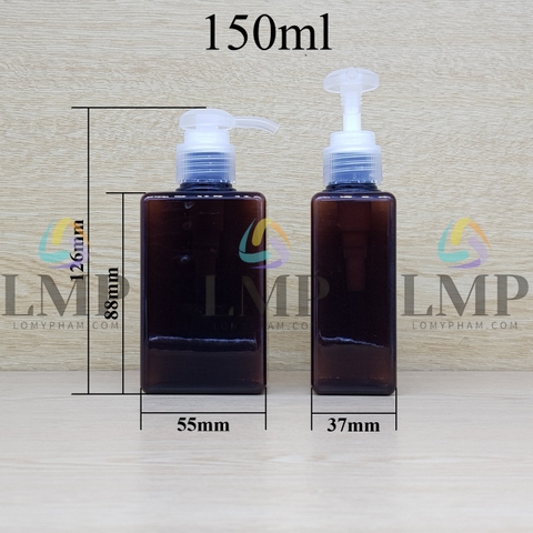 Chai lotion vuông vòi dài