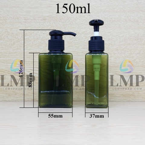 Chai lotion vuông vòi dài