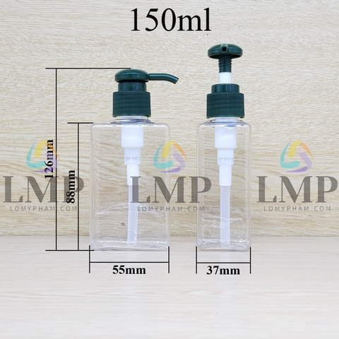 Chai lotion vuông vòi dài