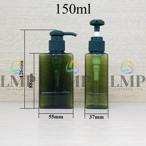 Chai lotion vuông vòi dài