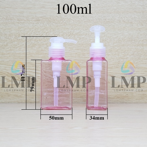 Chai lotion vuông vòi dài