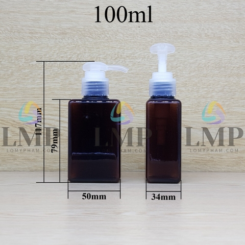 Chai lotion vuông vòi dài