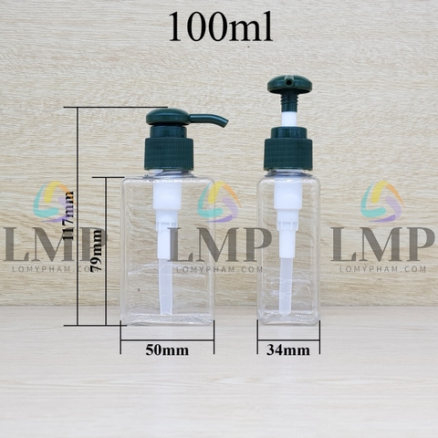 Chai lotion vuông vòi dài