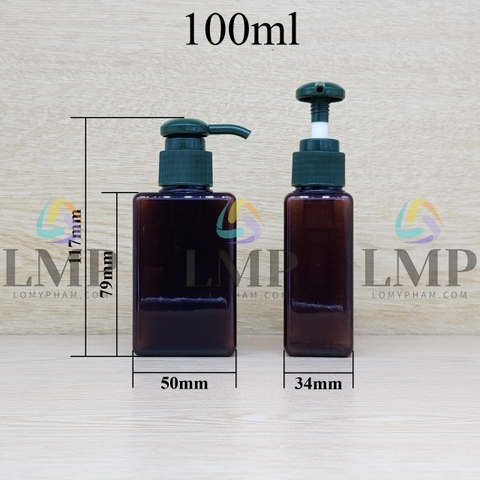 Chai lotion vuông vòi dài