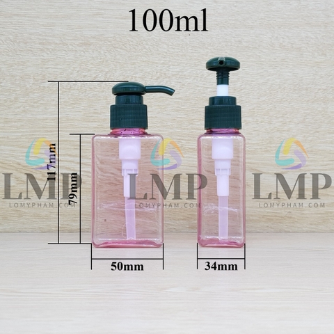 Chai lotion vuông vòi dài