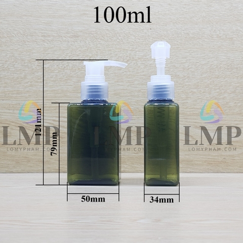 Chai lotion vuông vòi van sọc