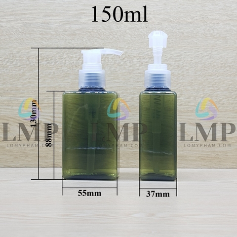 Chai lotion vuông vòi van sọc