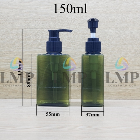 Chai lotion vuông vòi van sọc