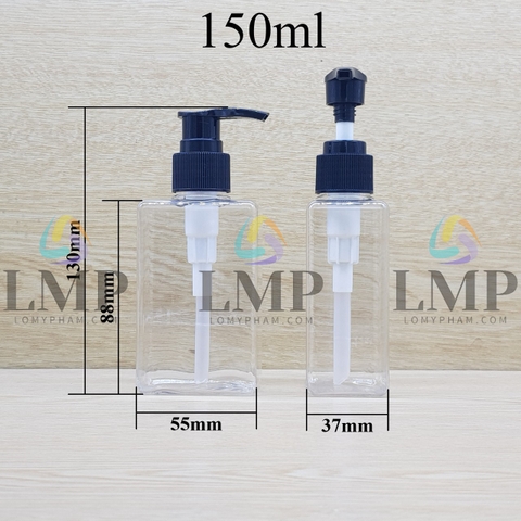 Chai lotion vuông vòi van sọc