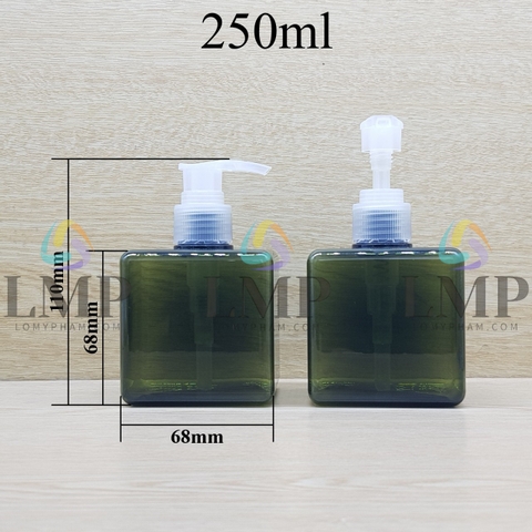 Chai lotion vuông vòi van sọc