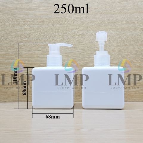 Chai lotion vuông vòi van sọc