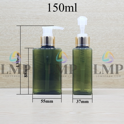 Chai lotion vuông vòi van xi 1 viền