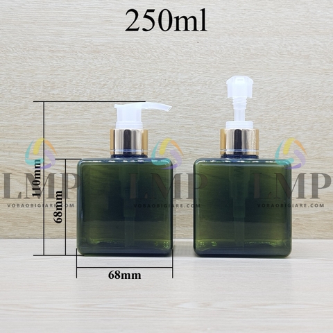 Chai lotion vuông vòi van xi 1 viền