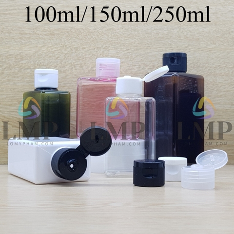 Chai lotion vuông nắp bật sọc