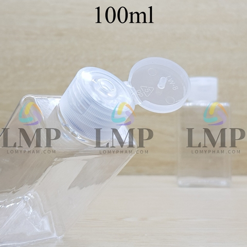 Chai lotion vuông nắp bật sọc