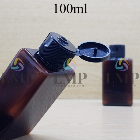 Chai lotion vuông nắp bật sọc