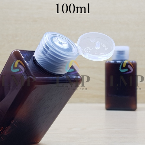 Chai lotion vuông nắp bật sọc