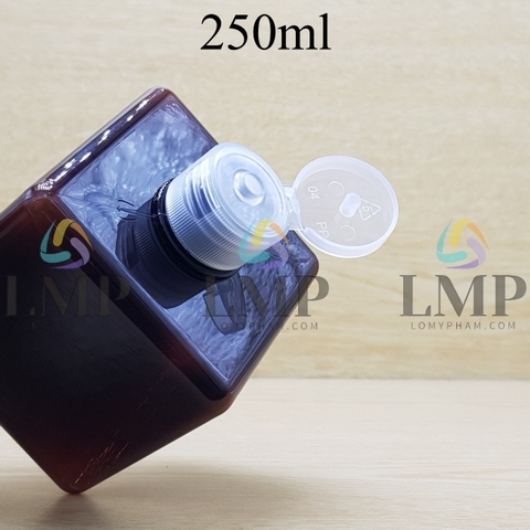 Chai lotion vuông nắp bật sọc