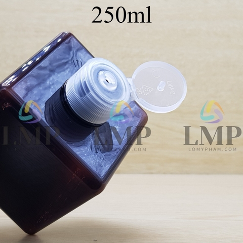 Chai lotion vuông nắp bật sọc