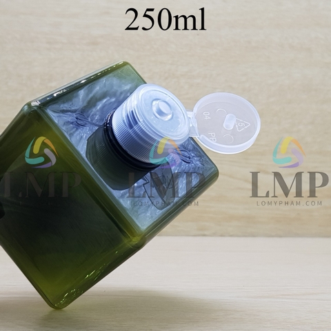 Chai lotion vuông nắp bật sọc