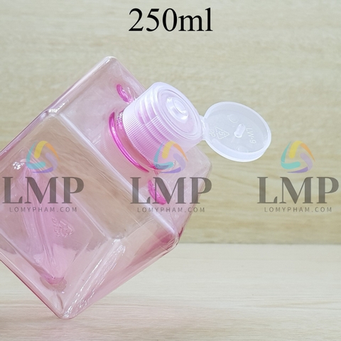 Chai lotion vuông nắp bật sọc