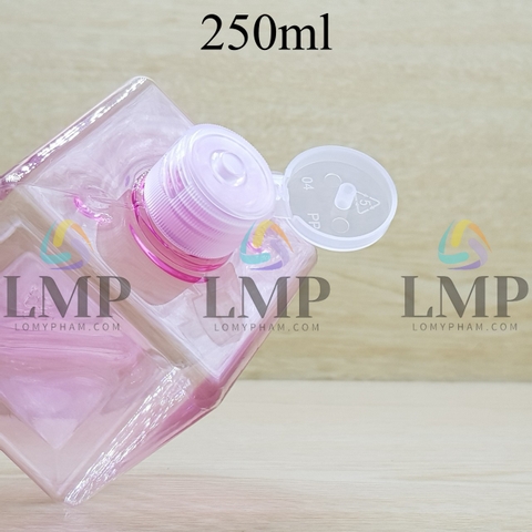 Chai lotion vuông nắp bật sọc