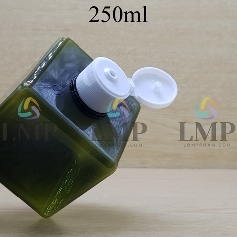 Chai lotion vuông nắp bật sọc