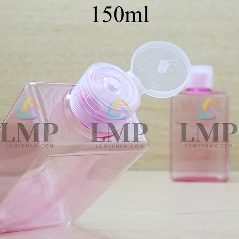 Chai lotion vuông nắp bật sọc