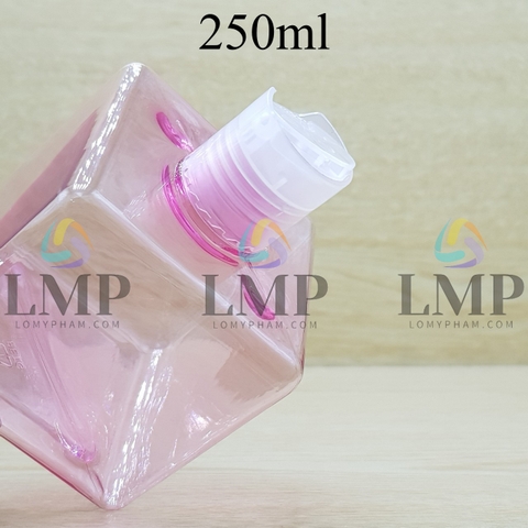 Chai lotion vuông nắp nhấn