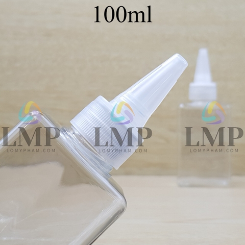 Chai lotion vuông nắp nhọn sọc