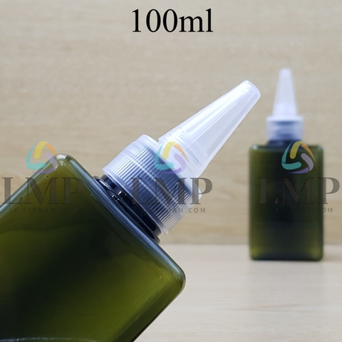 Chai lotion vuông nắp nhọn sọc