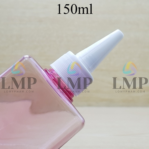 Chai lotion vuông nắp nhọn sọc