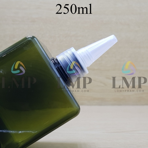 Chai lotion vuông nắp nhọn sọc