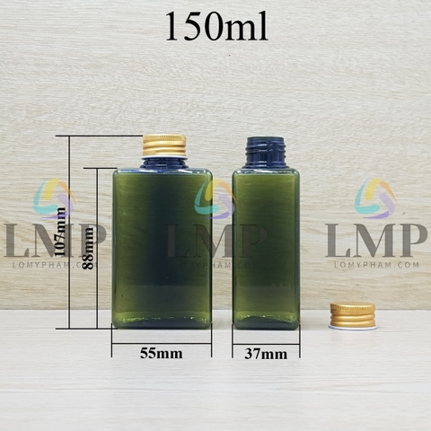 Chai lotion vuông nắp nhôm cuốn biên