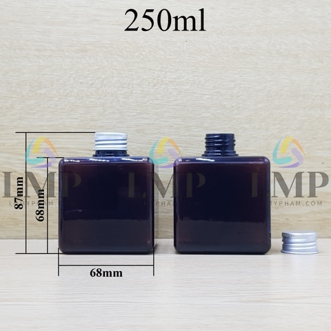 Chai lotion vuông nắp nhôm cuốn biên