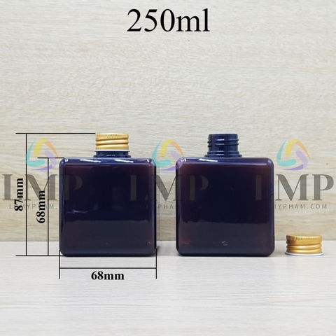 Chai lotion vuông nắp nhôm cuốn biên