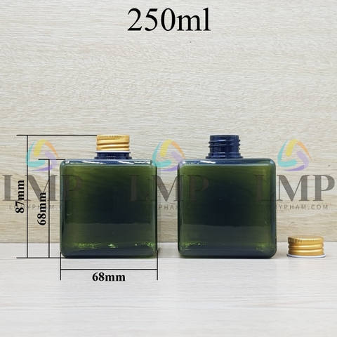 Chai lotion vuông nắp nhôm cuốn biên