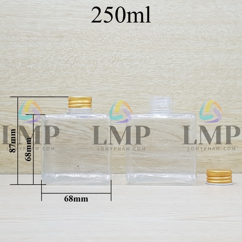 Chai lotion vuông nắp nhôm cuốn biên