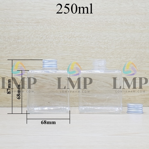 Chai lotion vuông nắp nhôm cuốn biên