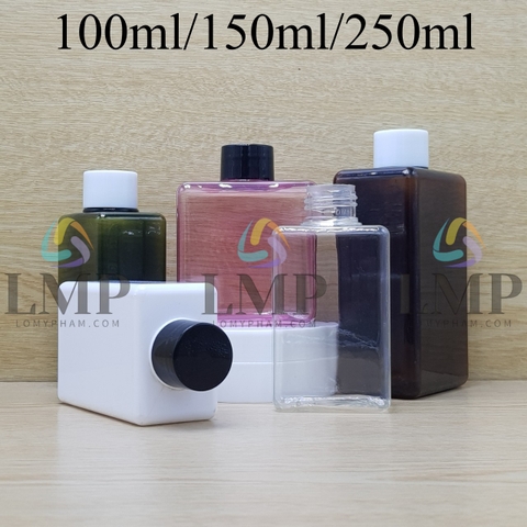 Chai lotion vuông nắp vặn trơn