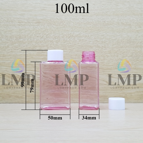 Chai lotion vuông nắp vặn trơn