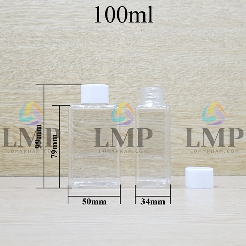 Chai lotion vuông nắp vặn trơn