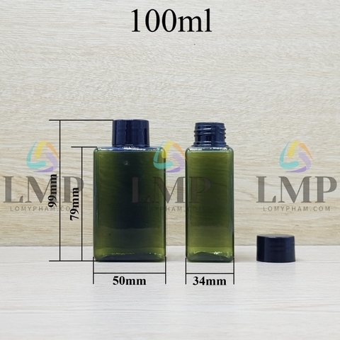 Chai lotion vuông nắp vặn trơn