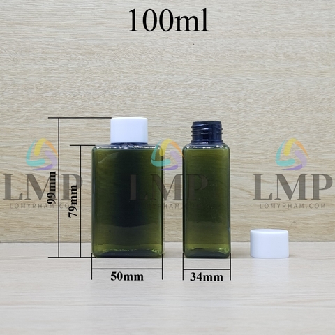 Chai lotion vuông nắp vặn trơn