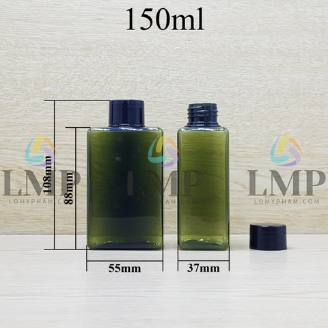 Chai lotion vuông nắp vặn trơn