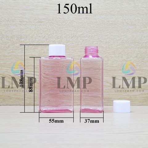 Chai lotion vuông nắp vặn trơn