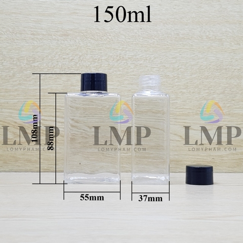 Chai lotion vuông nắp vặn trơn