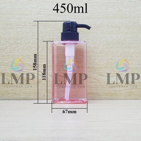 Chai lotion vuông vòi dài