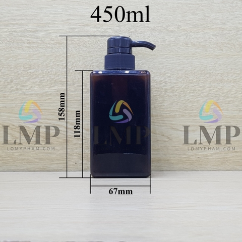 Chai lotion vuông vòi dài